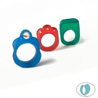 Image 3 of Carved Resin Rings with Sterling Accents