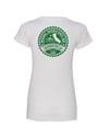 Ladies Wrongkind Stamp T-Shirt (White w/ Green)