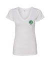Ladies Wrongkind Stamp T-Shirt (White w/ Green)