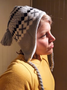 Image of Knitted Ear Flap Beanie 