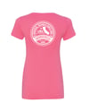 Ladies Wrongkind Stamp T-Shirt (Pink & White)