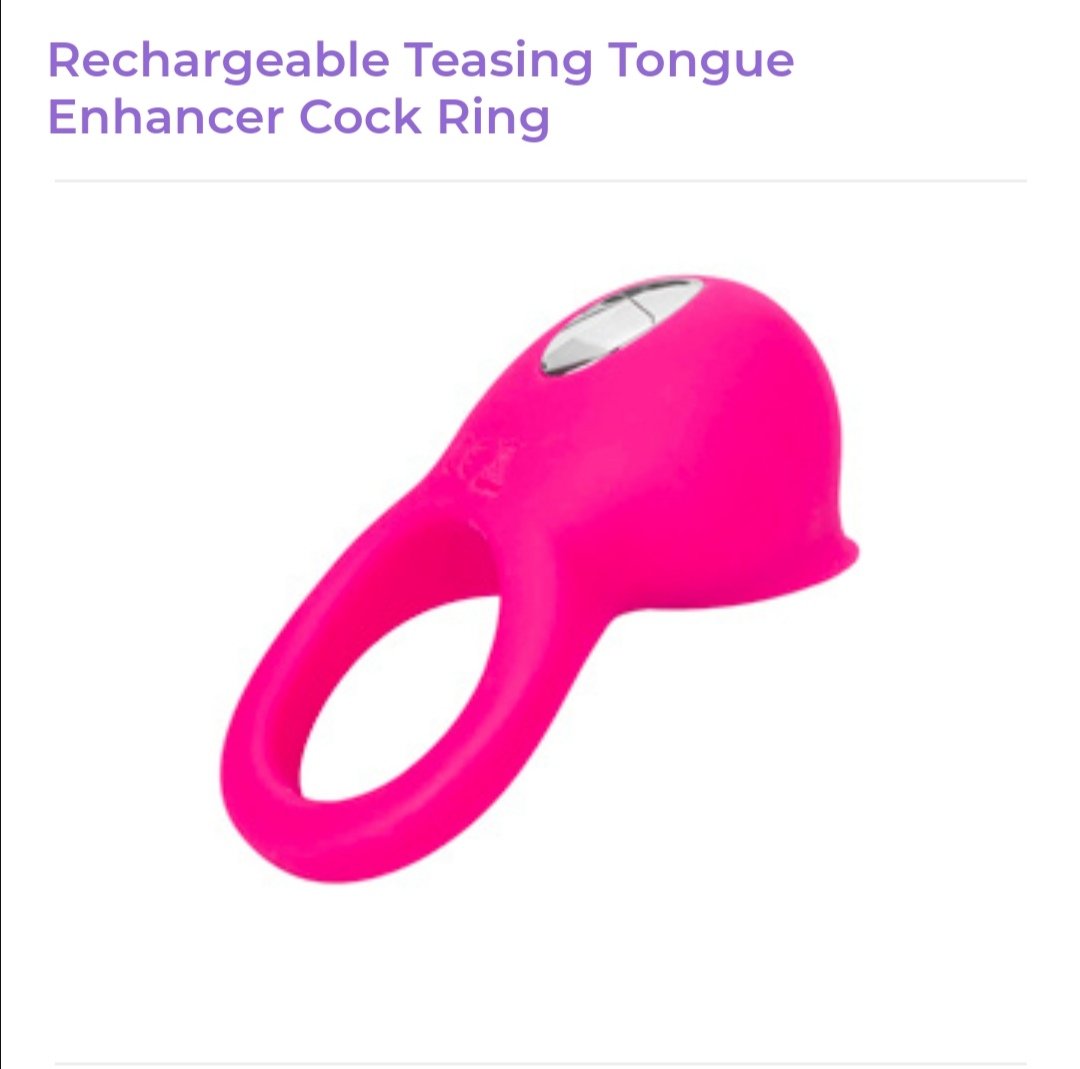 Image of Rechargeable Teasing Tongue Enhancer Cock Ring