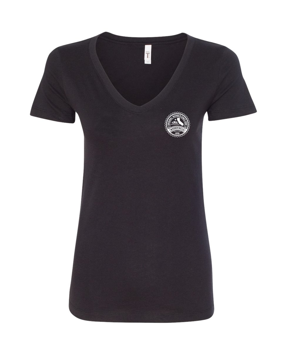 Ladies Wrongkind Stamp T-Shirt (Black w/ White) | Wrongkind Depot