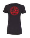 Ladies Wrongkind Stamp T-Shirt (Black w/ Red)