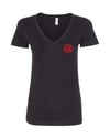 Ladies Wrongkind Stamp T-Shirt (Black w/ Red)