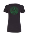 Ladies Wrongkind Stamp T-Shirt (Black w/ Green)
