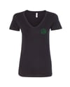 Ladies Wrongkind Stamp T-Shirt (Black w/ Green)