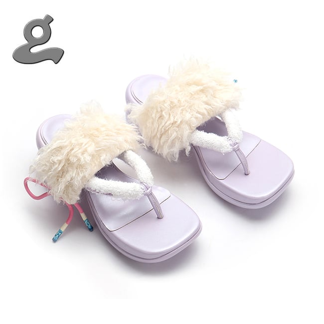 Towel fabric flip flops 