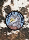 Born free live wild eagle patch