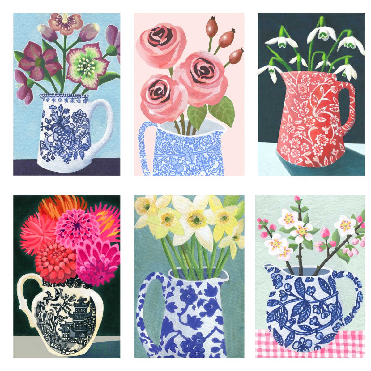 Pottery & Blooms Card Collection