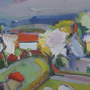 Image of Mid Century Swedish Painting,' Grow your Own,' K.E. Jönsson