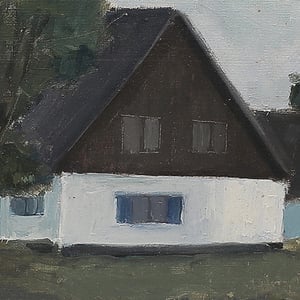 Image of Mid Century, Swedish Painting, 'Home Again,' KJELL-ERIK KRISTIANSSON WAs £495.00