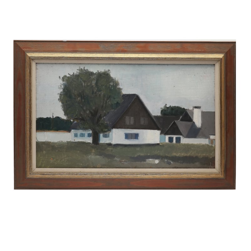 Image of Mid Century, Swedish Painting, 'Home Again,' KJELL-ERIK KRISTIANSSON