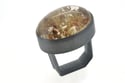 Large Lodolite Quartz Monolith Ring