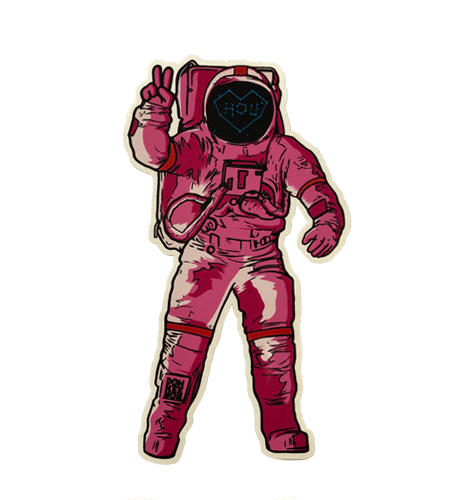 Pink Astronaut Sticker
