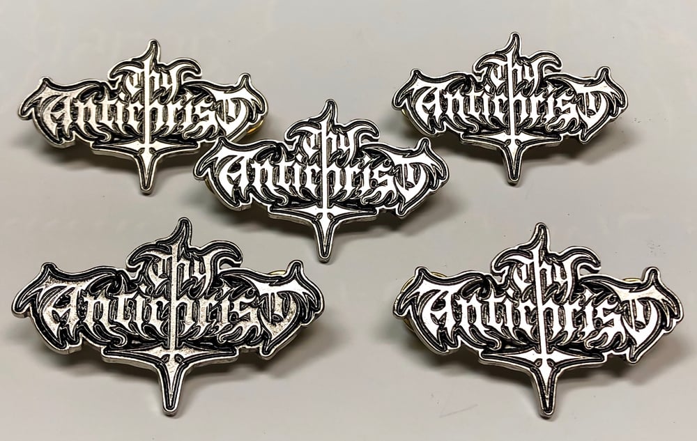 Image of Thy Antichrist - Metal Pin Logo Black