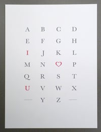 Image 3 of "ALPHABET LOVE LETTERS" Letterpress art print