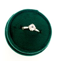 Image 5 of Portuguese cut blush tourmaline engagement ring