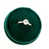 Portuguese cut blush tourmaline engagement ring