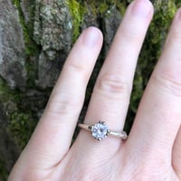Image 1 of Portuguese cut blush tourmaline engagement ring