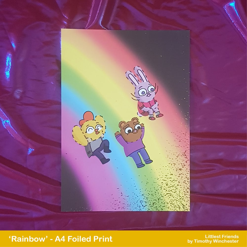 'Rainbow' - A4 foiled art print