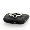 Fair trade sapphire engagement ring . 14k gold