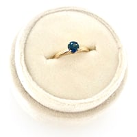 Image 1 of Australian sapphire twig engagement ring . 14k yellow gold