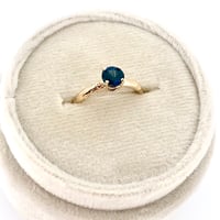 Image 4 of Australian sapphire twig engagement ring . 14k yellow gold