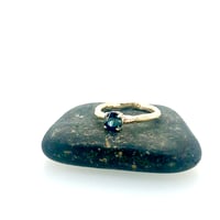 Image 5 of Australian sapphire twig engagement ring . 14k yellow gold