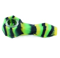 Glass & Silicone Unbreakable Hand Smoking Pipe 