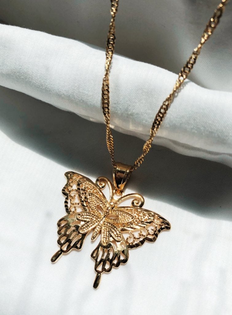 Image of "MONARKI" Butterfly Pendant Necklace