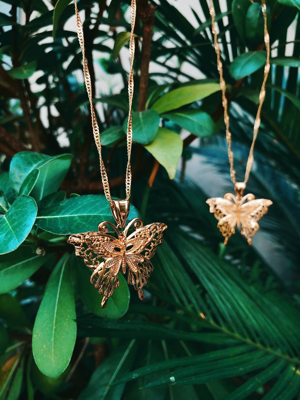 Image of "MONARKI" Butterfly Pendant Necklace