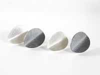Image 4 of Leaf Post Earrings - Black or Silver