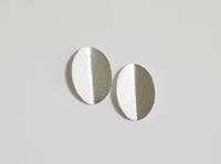 Image 3 of Leaf Post Earrings - Black or Silver