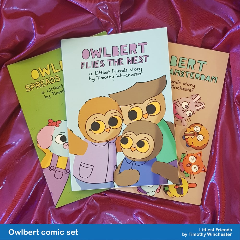 The Owlbert Adventures - set of three A5 comics