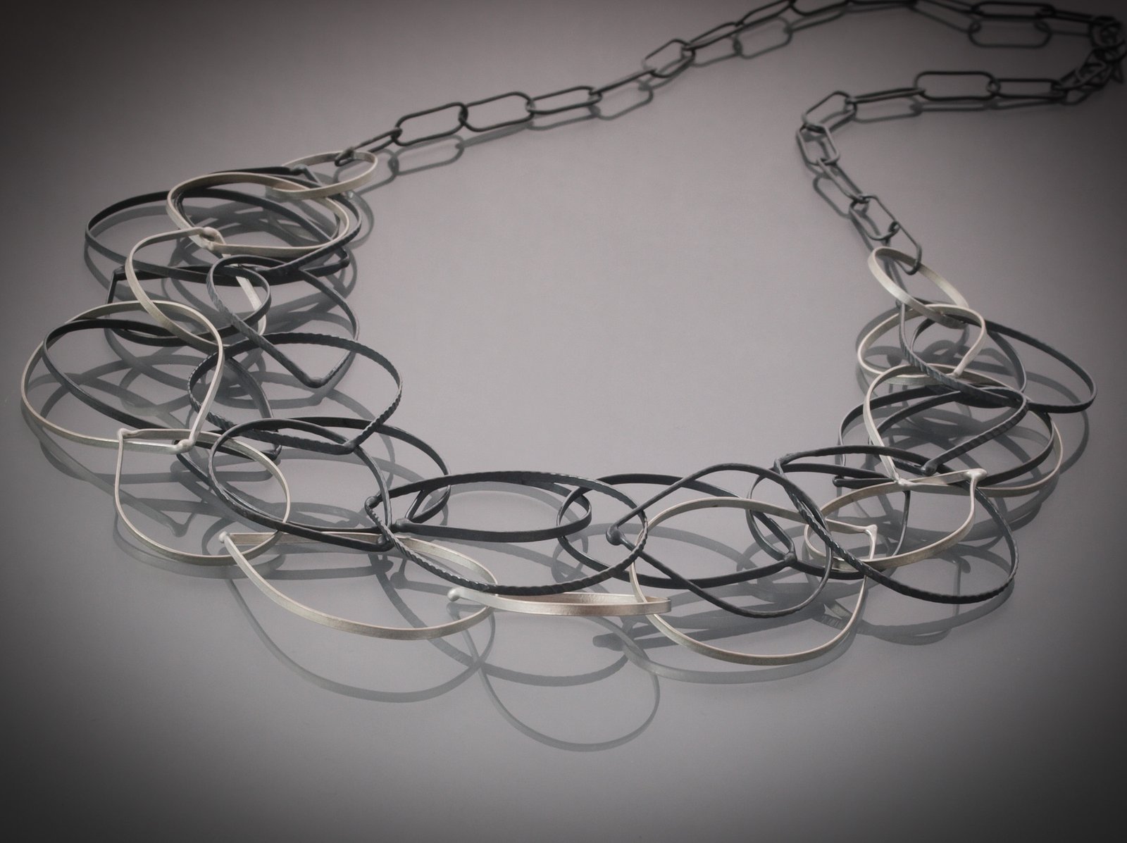 925 Sterling Silver Multi Strand Necklace