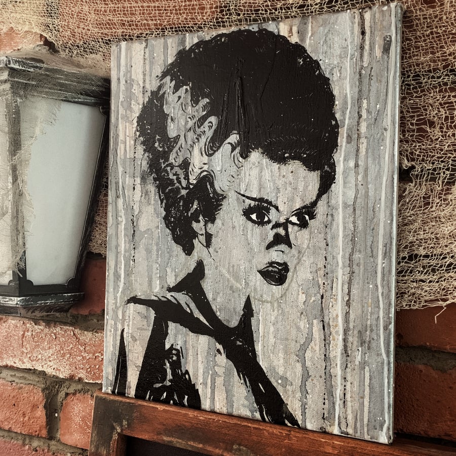 Image of Bride of Frankenstein Painting