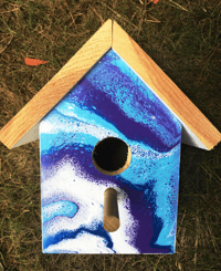 Image 1 of Blue Birdhouse