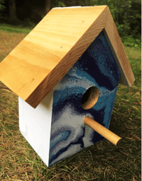 Image 2 of Blue Birdhouse