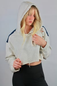 Image 1 of 100% COTTON FLEECE HOODIE - OATMEAL