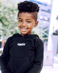 Image 5 of DEDA KIDS BLACK HOODIE WHITE LOGO