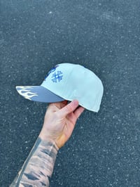 Image 3 of  COOL GREY VISOR OFF WHITE TORONTO BLUEJAYS CUSTOM FITTED CAP