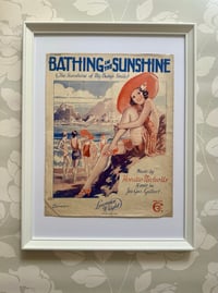 Image 1 of Bathing In The Sunshine, framed 1931 vintage sheet music