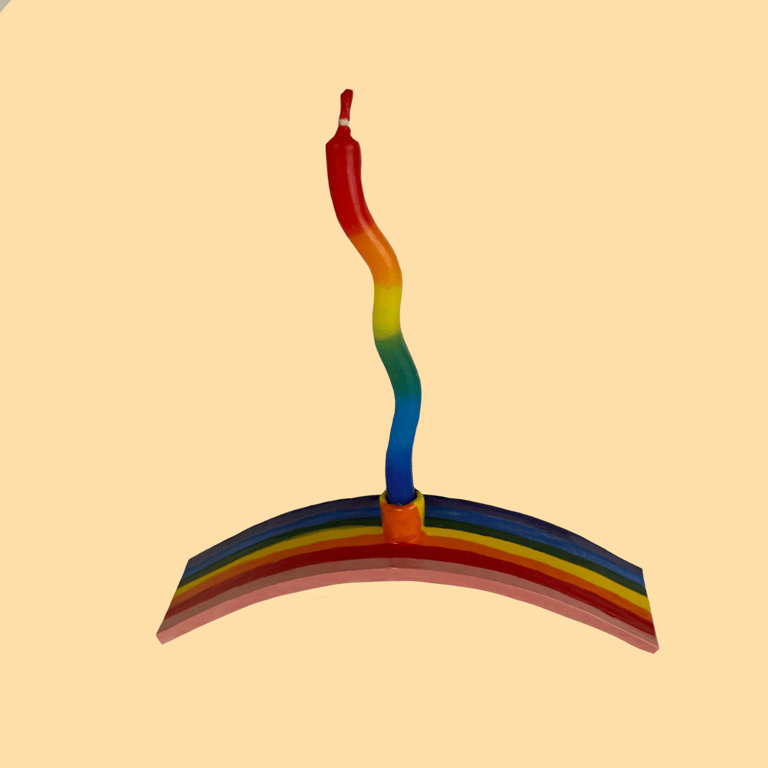 Rainbow Birthday Candle Holder 