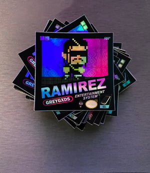 Image of  Ramirez - Retro Gaming Limited Edition Holo/Iridescent Sticker(Version 2)