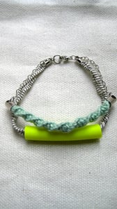 Image of Double Neon Tube Bracelet (Mint + Yellow)