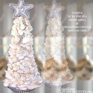 Image of  Dazzle 24" By The Sea Swarovski Crystal Sea Shell Holiday Tree
