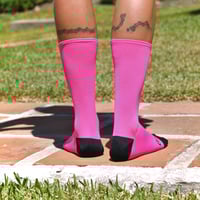 Image 5 of 6.5 inch tall "Pink Fluo" Summer Sock