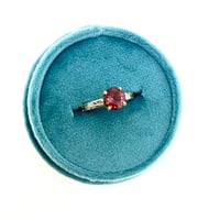 Image 1 of red tourmaline ring in 14k and 18k gold