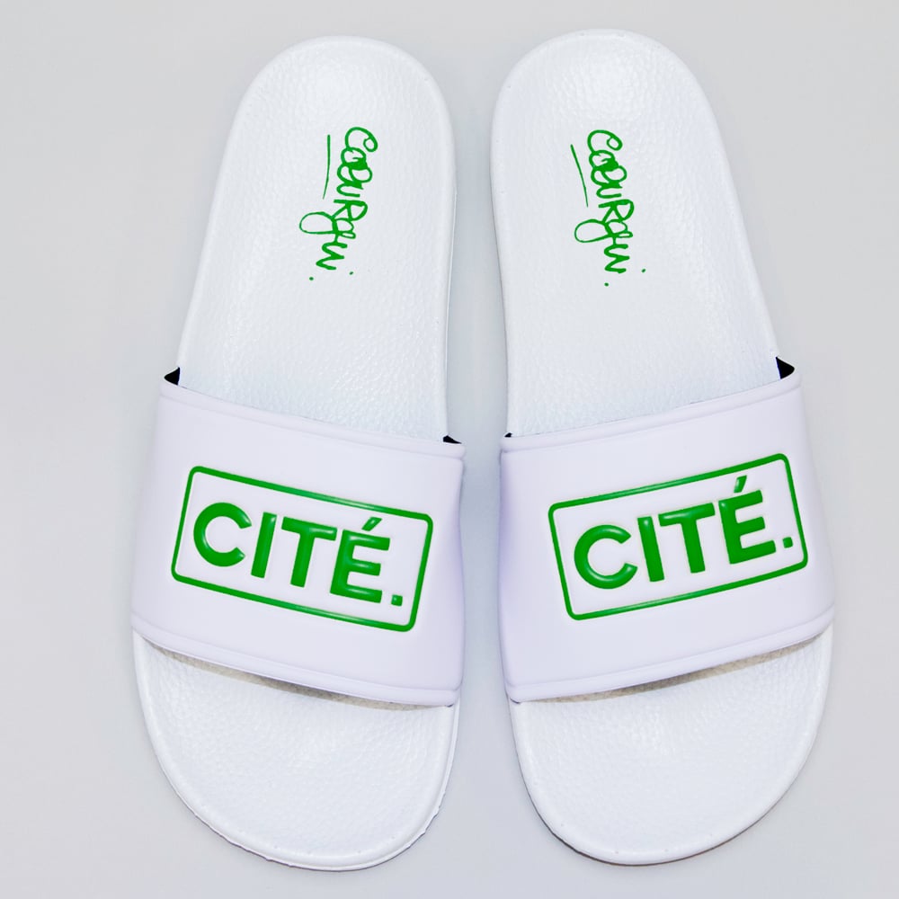 Claquettes (Slipers) "CITE." [GREEN] (W)